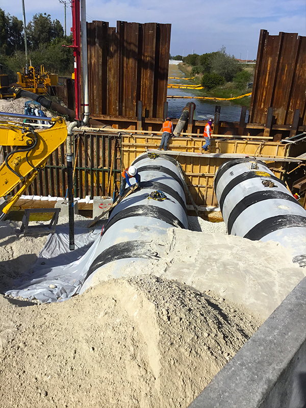 D Drainage Headwall Construction