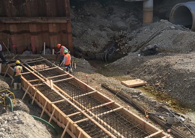 D HW 1 Concrete Headwall Footer Foundation Pour